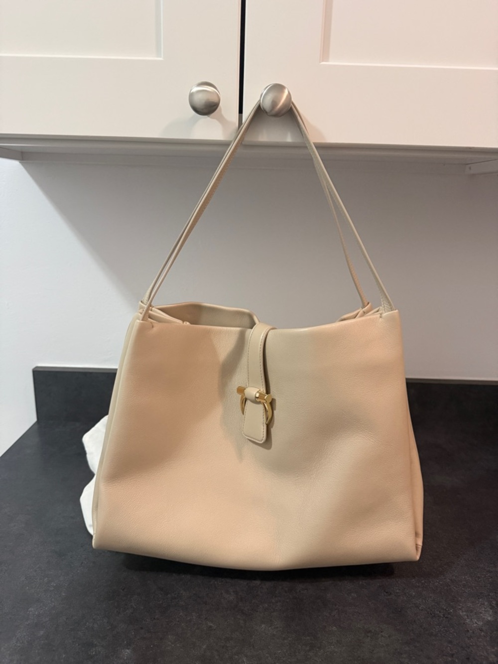 Salvatore Ferragamo New Line Tote - Stone Shoulder Bag - Brand new